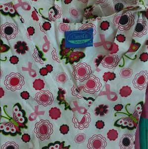 Breast cancer awareness scrub top